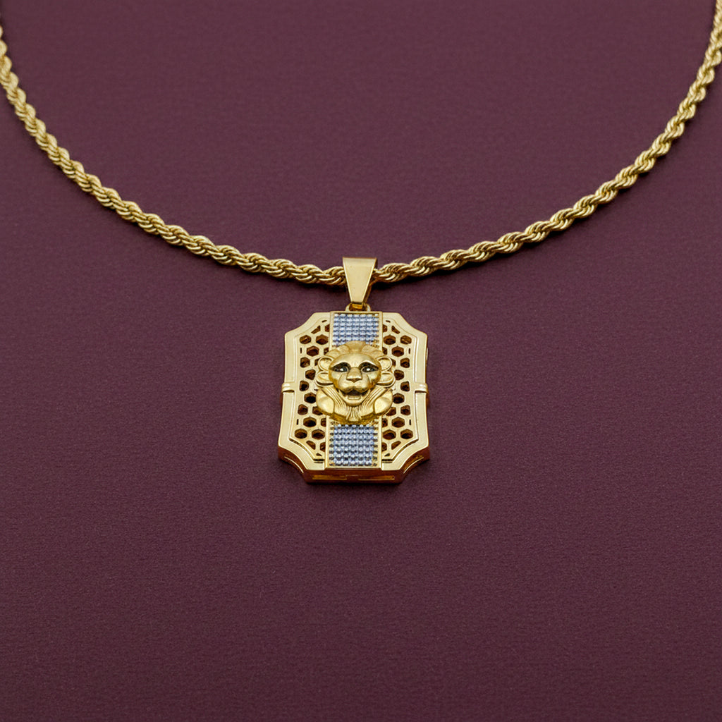 Men’s Lion Shield Pendant Chain GMP -4