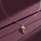 Elegant Gold Teardrop Necklace GWN -43