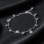 Floral Charm Beaded Anklet GWA -24