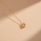 Nandini Roman letter gold Neckless GWN -18