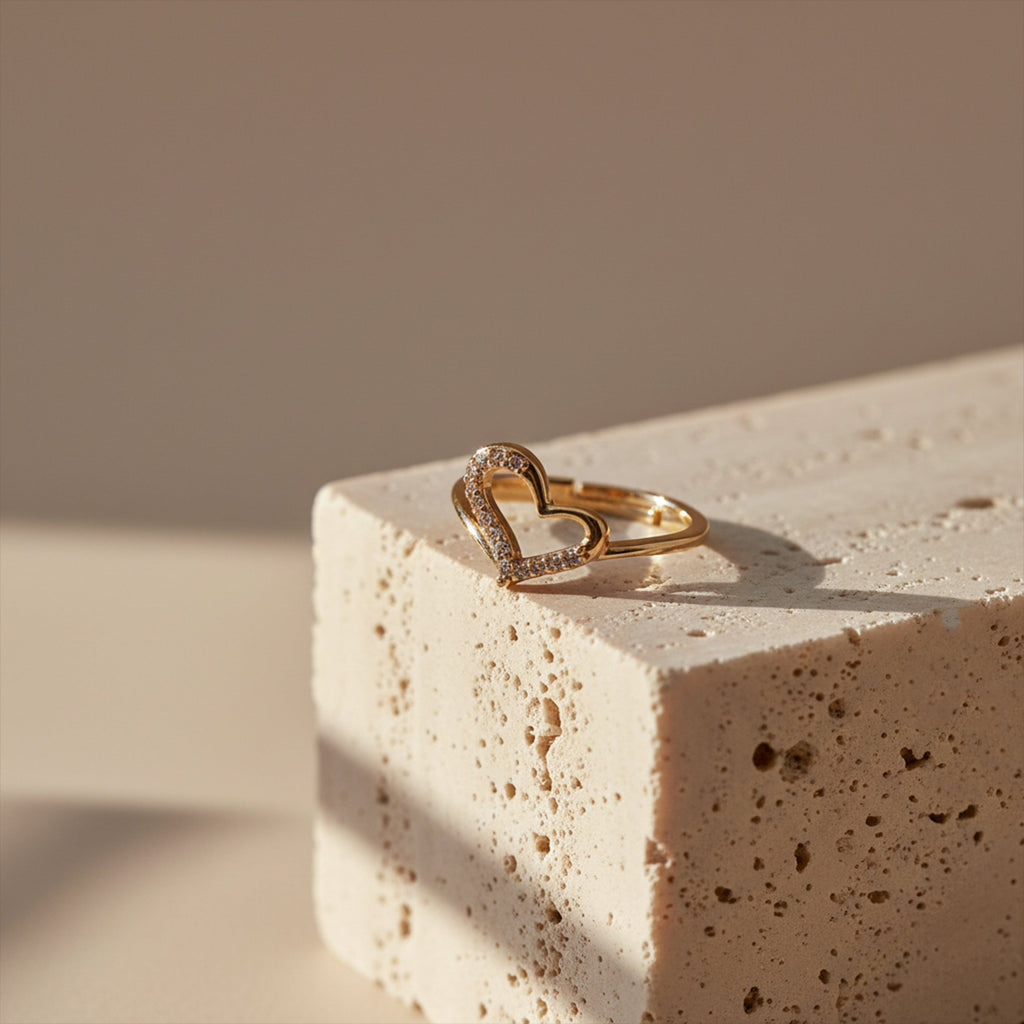 Golden Heart Spark Ring GWR -15