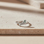 Slim Emerald Snake Wrap Ring GWR -76