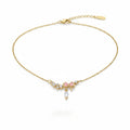 Bow Crystal Gold Anklet GWN -132