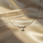 Halo Moonstone Pendant Necklace GWM -83