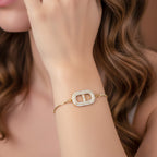 Gold Initial Adjustable Bracelet GWB -166