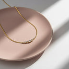 Crystal Bar Herringbone women Neckless GWN -128
