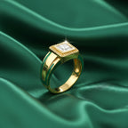 Men’s Gold-Tone Square Stone Ring GMR -24