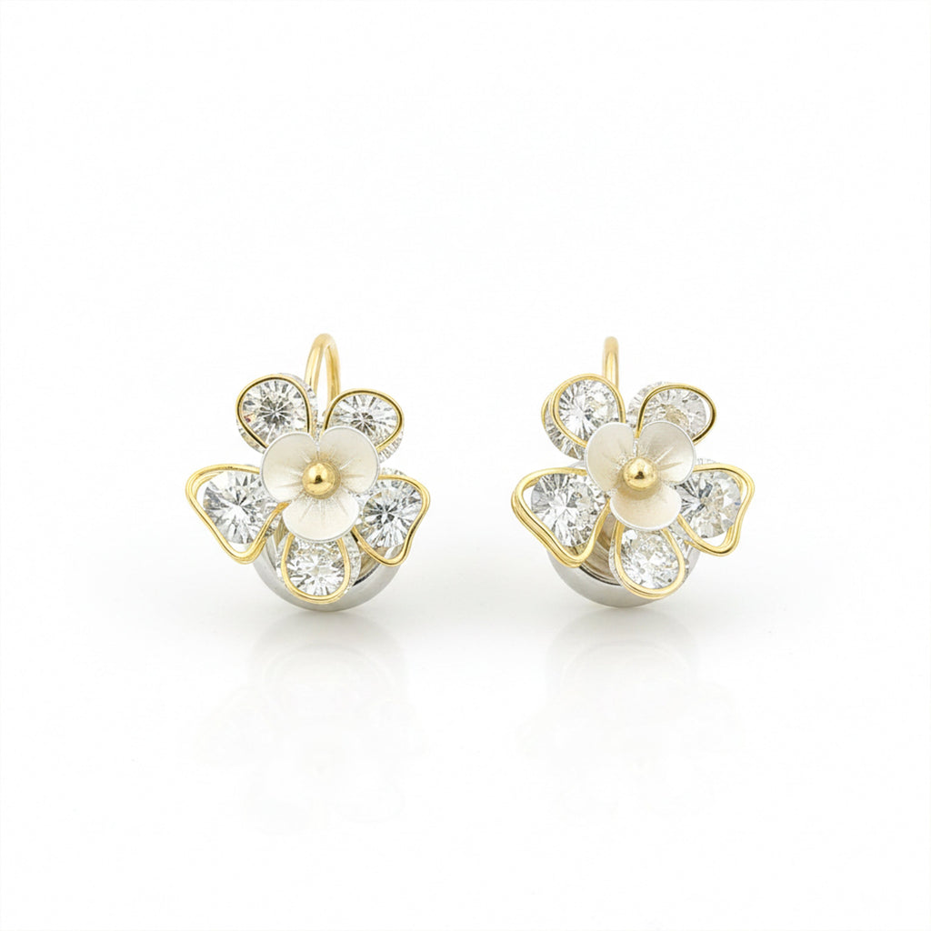 Bloom Crystal Floral Earrings GWE -99