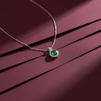 Elegant Silver Round Halo Women Necklace GWN -161