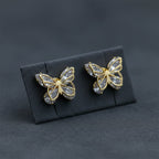 Elegant Butterfly Crystal Stud Earrings GWE -130