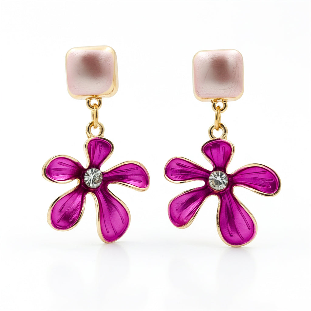 Pink flora Earrings GWE -202