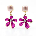 Pink flora Earrings GWE -202