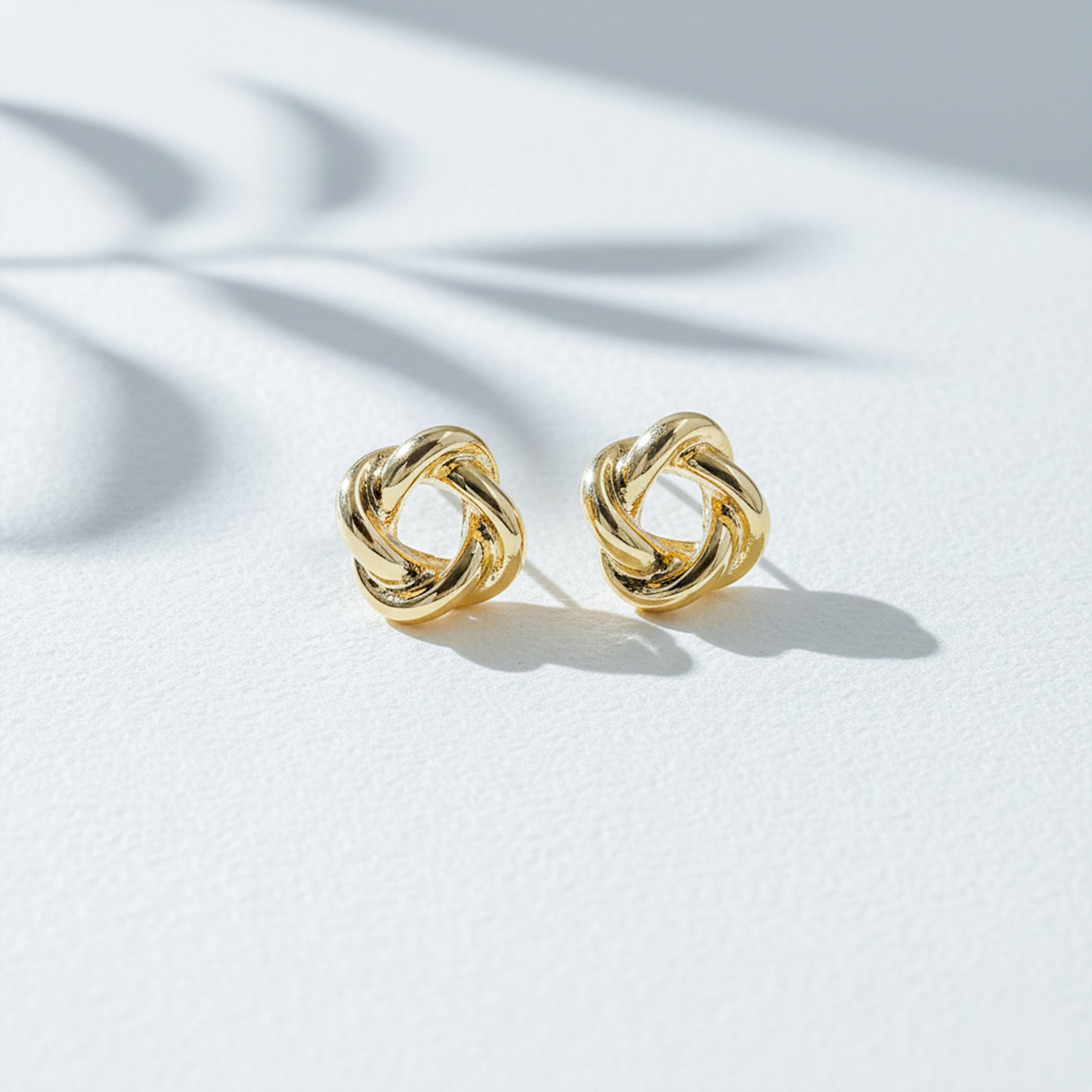 Infinity Knot Luxe Gold Stud Earrings GWE -54