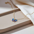Aurora Butterfly Pendant Necklace in Gold Finish GWN -155