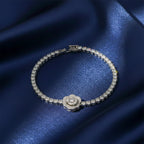 Classic Floral Diamond Tennis Bracelet GWB -64