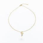 Golden Bow Drop Pendant Necklace GWN -88
