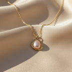 Pink Pearl Swirl Pendant Necklace GWN -34