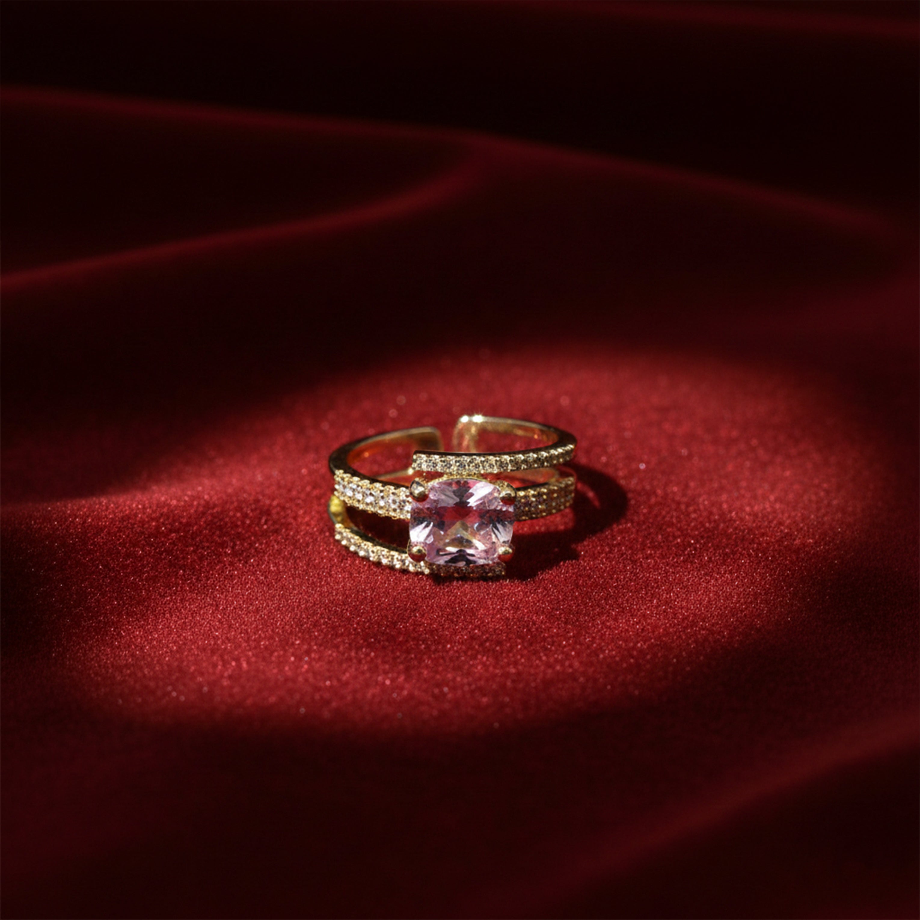 Blush Princess Square Ring GWR -48