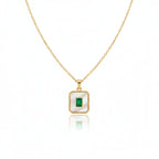 Vintage-Inspired Emerald Women Neckless GWN -94