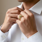 Men’s Gold-Tone Buddha Statement Ring GMR -12