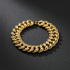 Men’s Gold-Tone Heavy Cuban Link Bracelet GMB -15