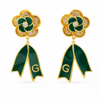 Emerald Bloom Drop Earrings GWE -60