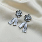 Silver Bloom Drop Earrings GWE -65
