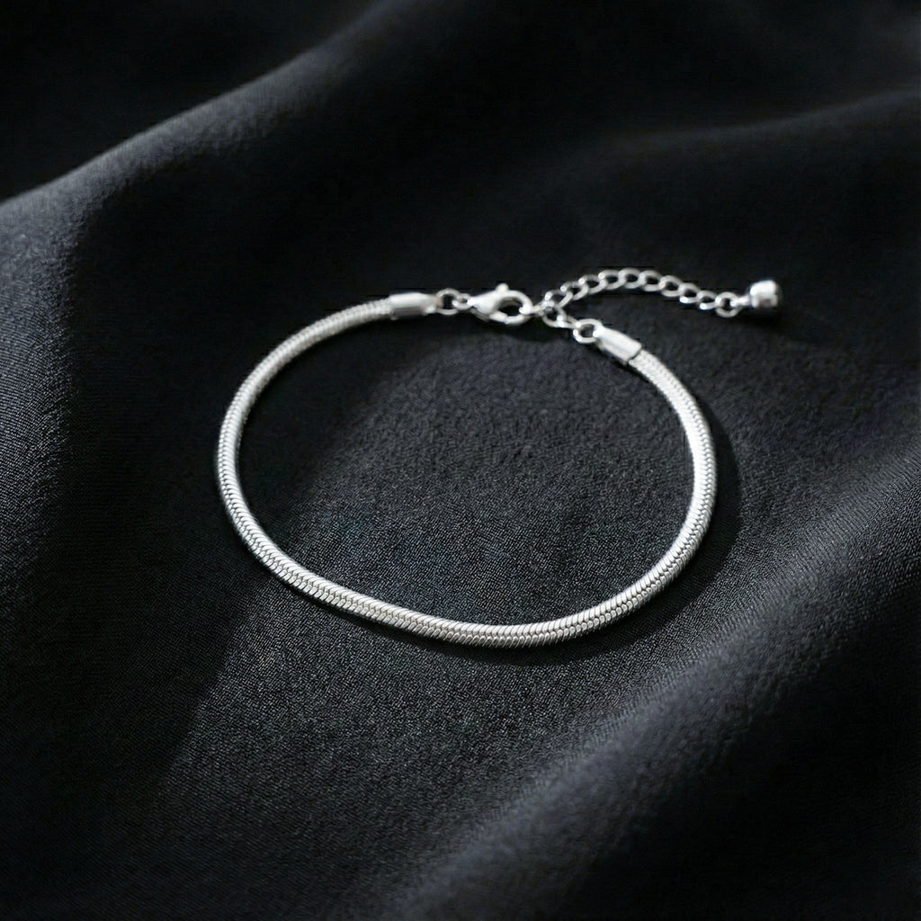 Silver Snake Chain Anklet GWA -33