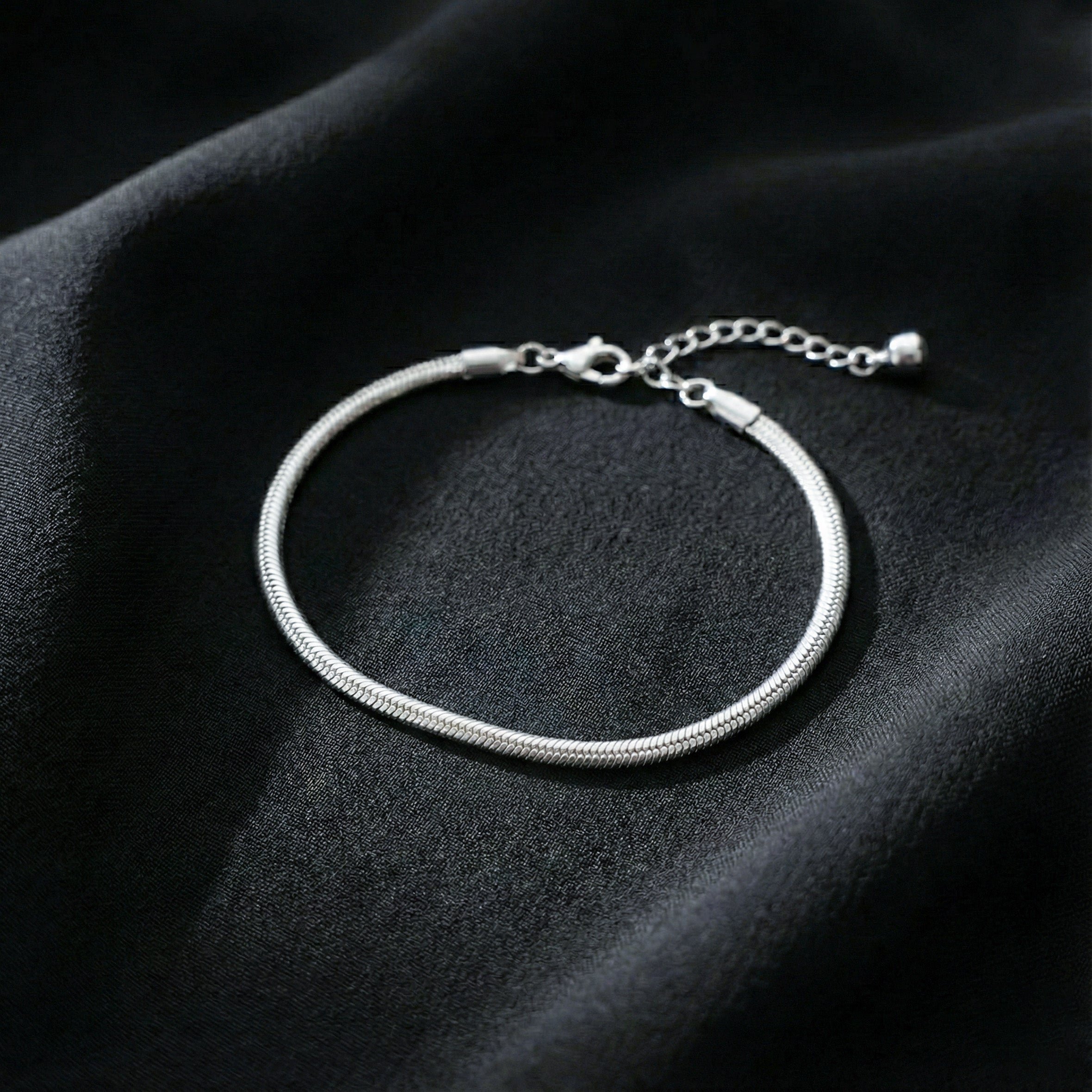 Silver Snake Chain Anklet GWA -33
