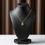 Oval Spark Pendant Necklace GWN -46