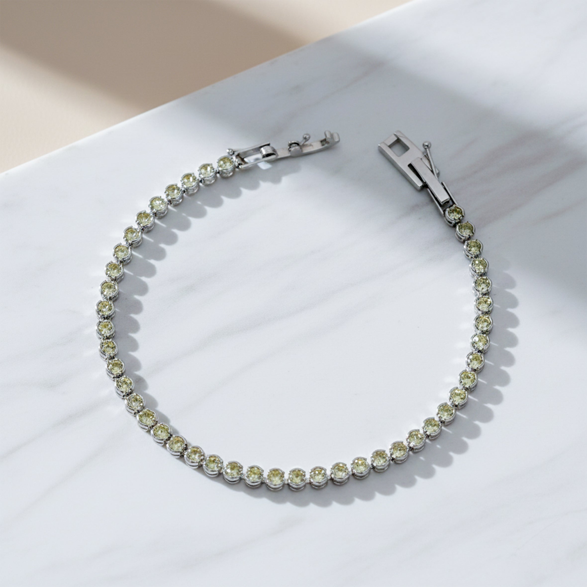 Green Halo Tennis Bracelet GWB -122