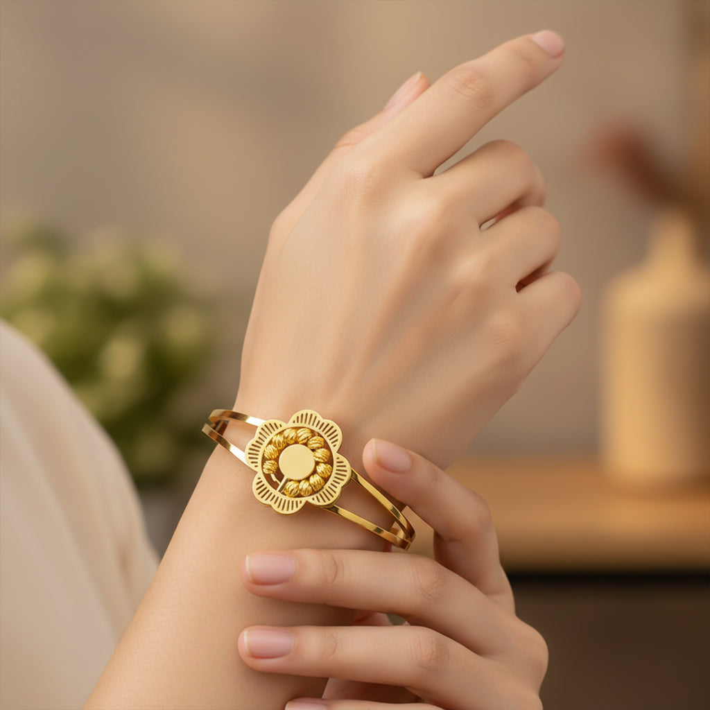 Floral Gold Designer Kada GWK -12