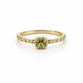 Golden Olive Halo Ring GWR -45