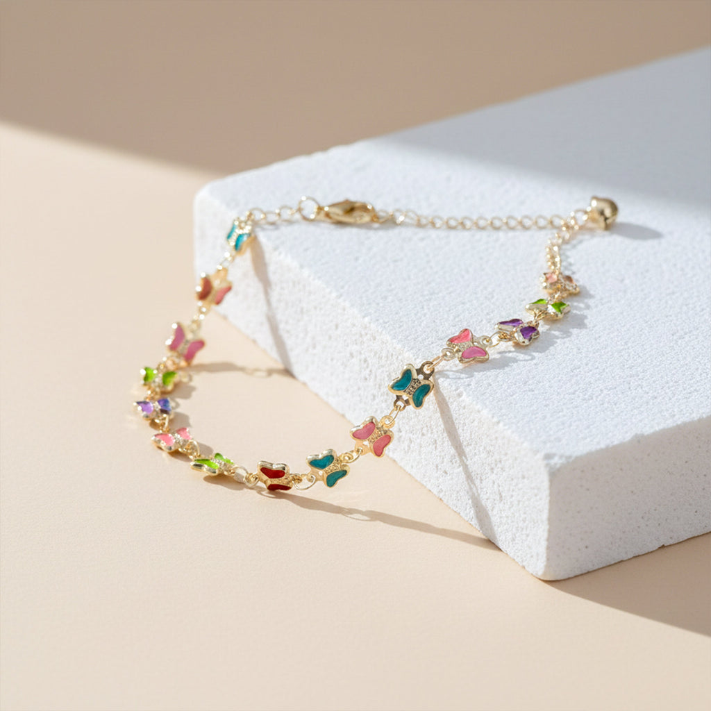 Rainbow Butterfly Anklet GWA -35