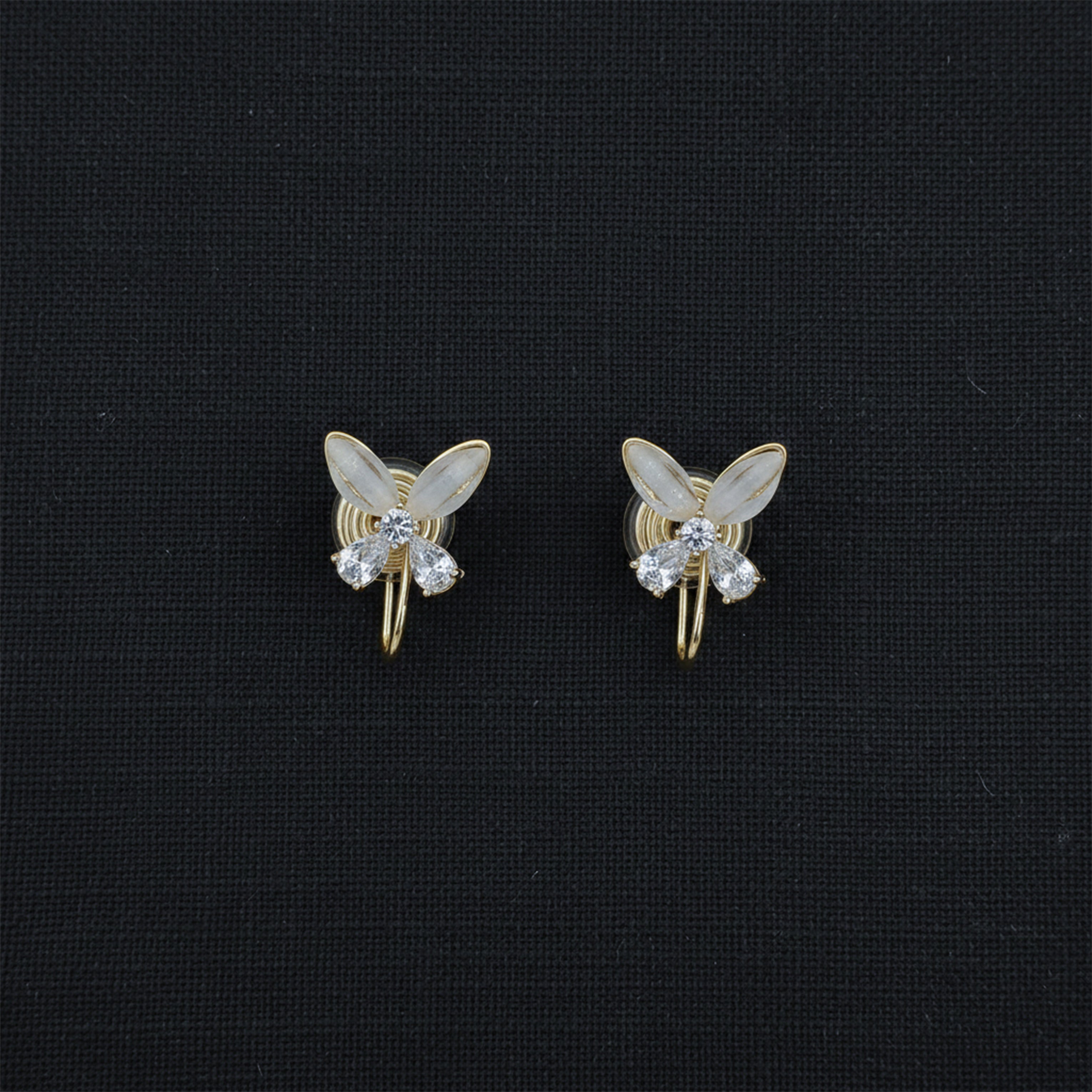 Golden Bloom Hoop Stud Earrings GWE -101