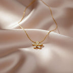 Brilliant Crystal Flower Statement Women Necklace GWN -144