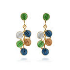 Multicolor Enamel Leaf Drop Earrings GWE -206