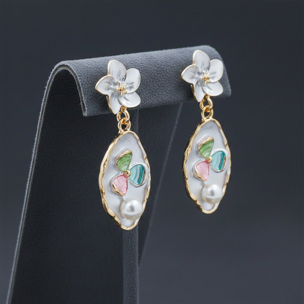 Floral Pearl Earrings GWE -196