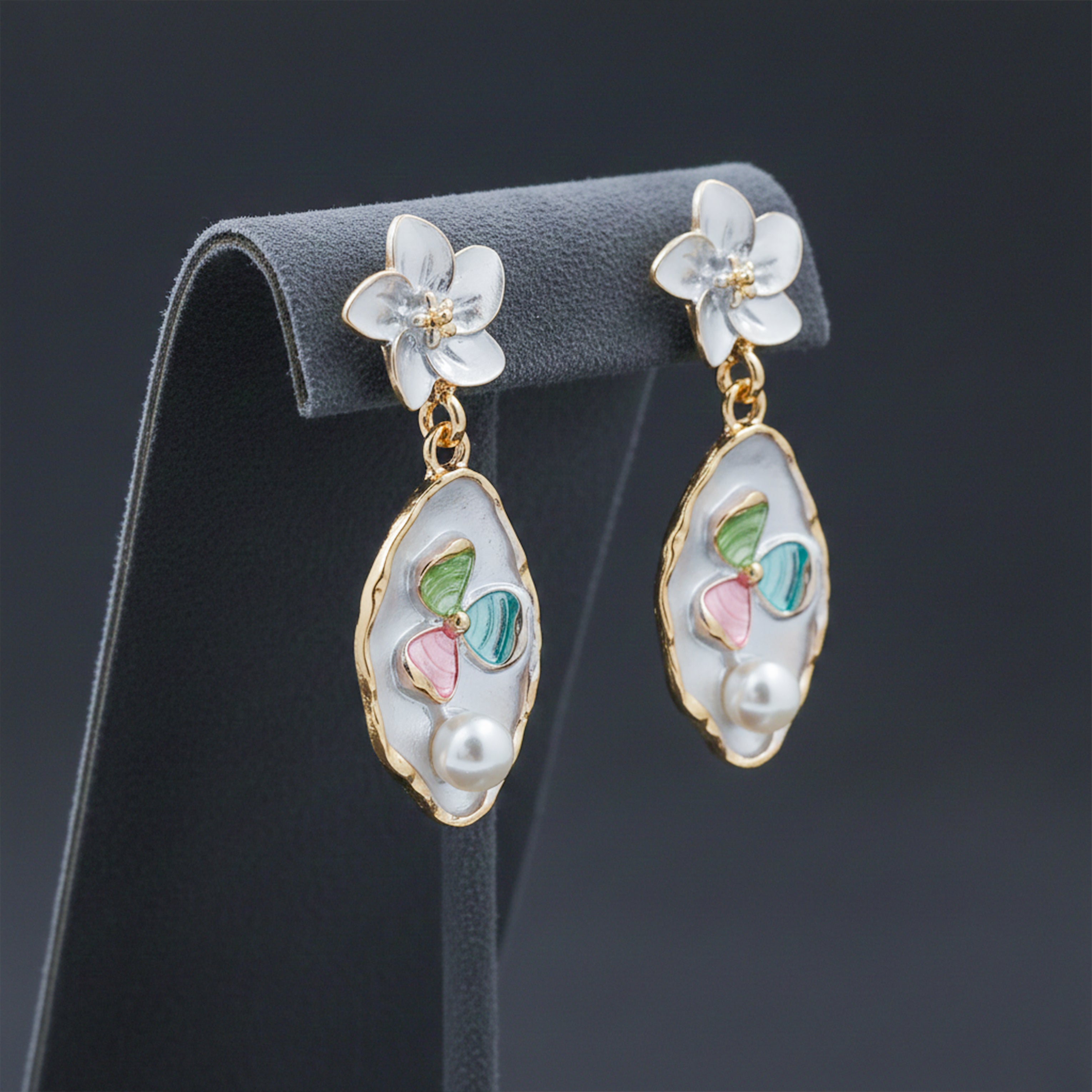 Floral Pearl Earrings GWE -196