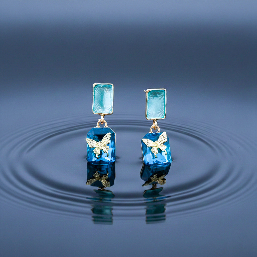 Blue Crystal Earrings GWE -219