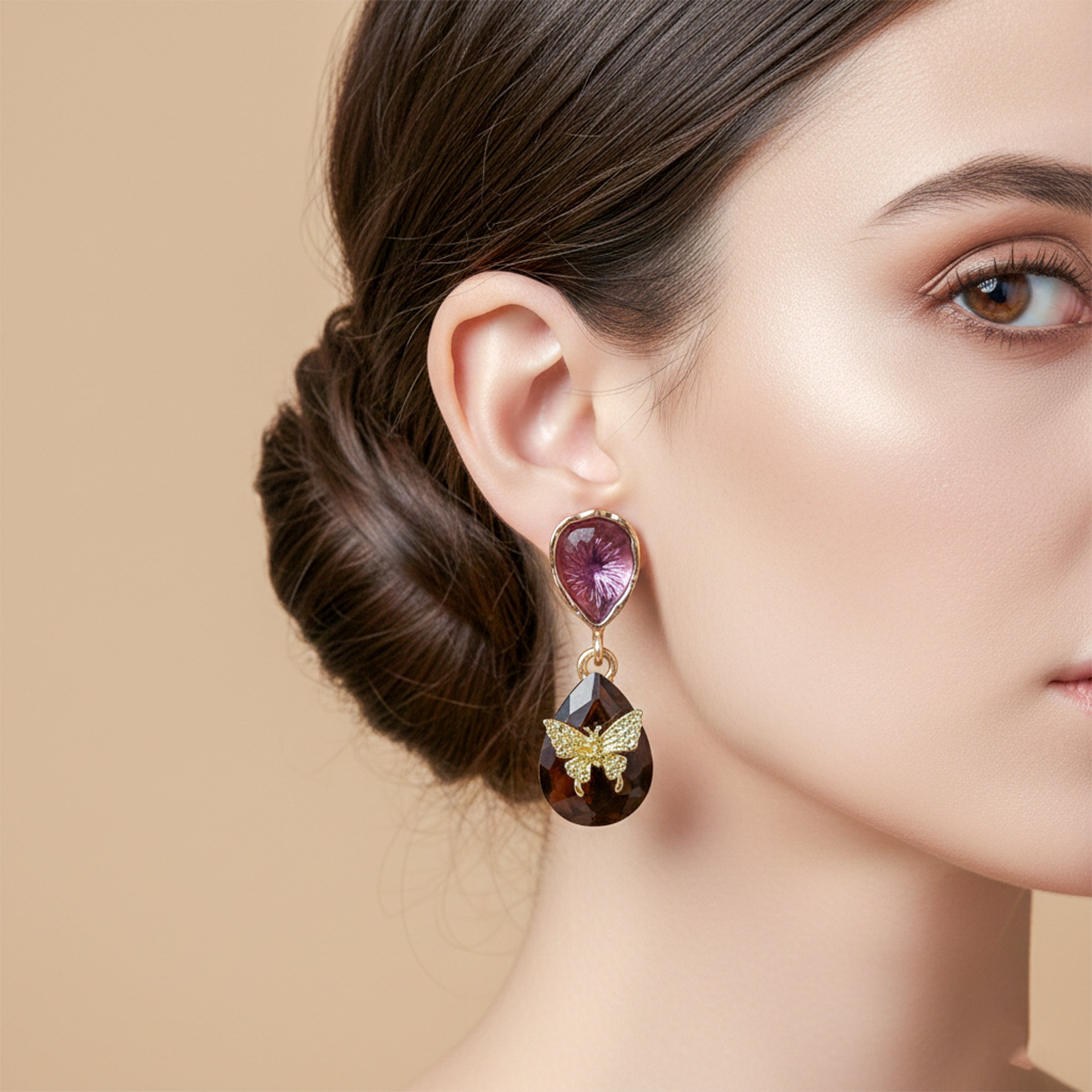 Butterfly Teardrop Earrings GWE -221