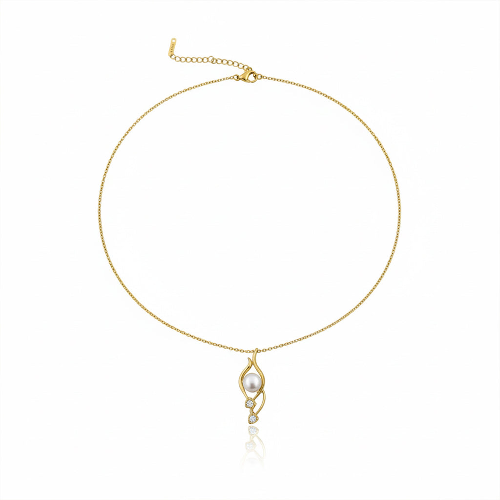 Golden Teardrop Necklace GWN -42