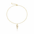 Golden Teardrop Necklace GWN -42