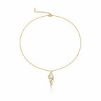 Golden Teardrop Necklace GWN -42