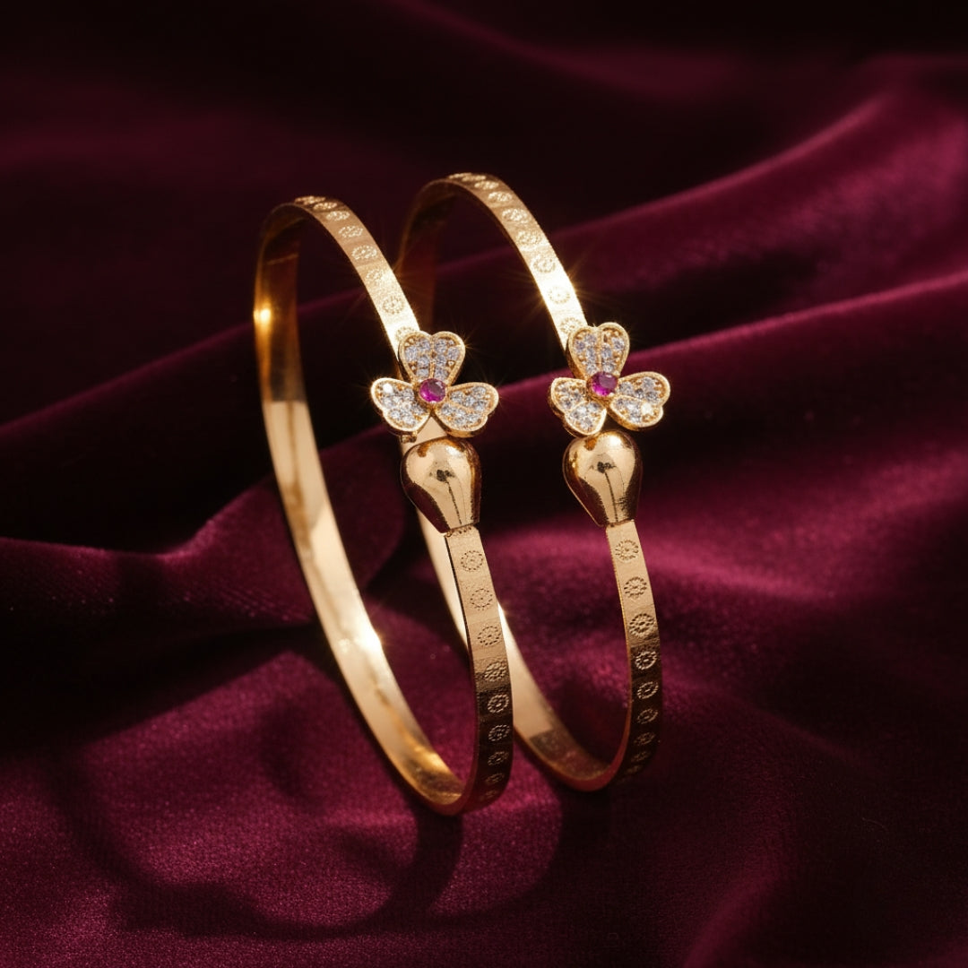 Wibestone Pari Charm Bangles – Delicate Elegance with a Touch of Magic