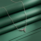 Silver-Tone Dainty Floral Women  Necklace GWN -130