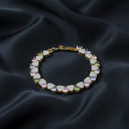 Gold Multi-Color Heart Bracelet GWB -150