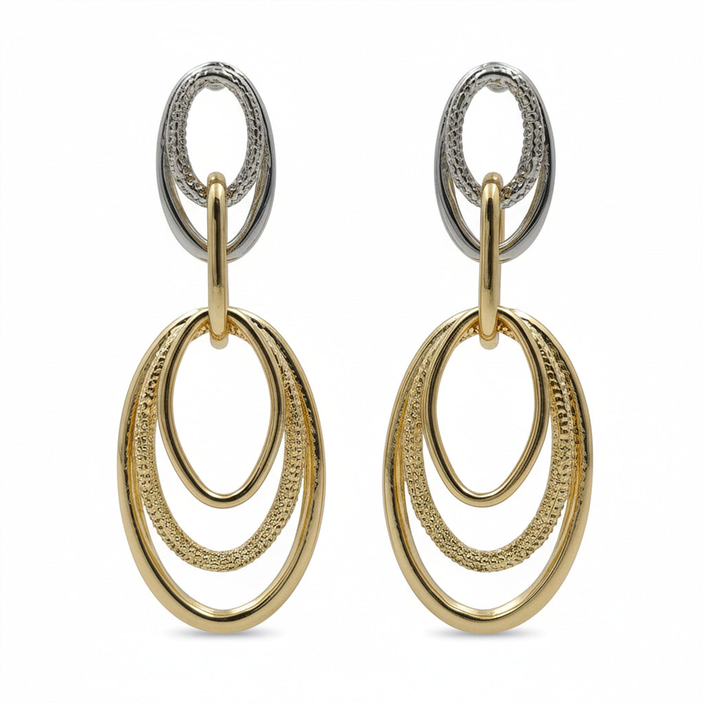 Orbit Two-Tone Drop Earrings GWE -57