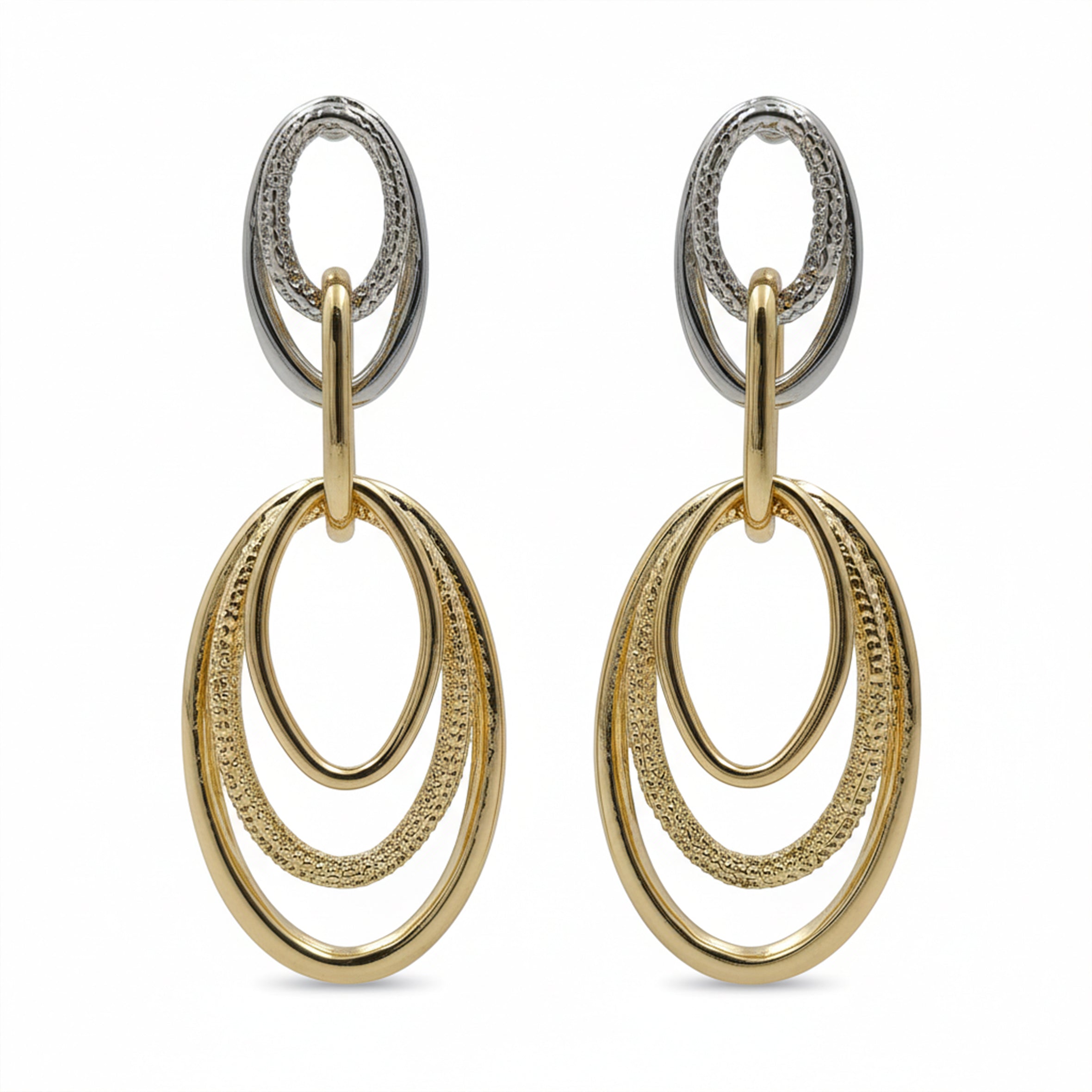 Orbit Two-Tone Drop Earrings GWE -57