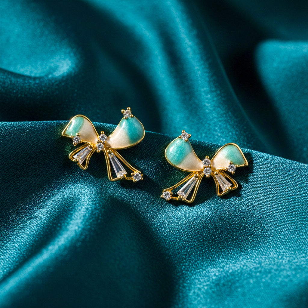 Elegant Bow Stud Earrings GWE -137